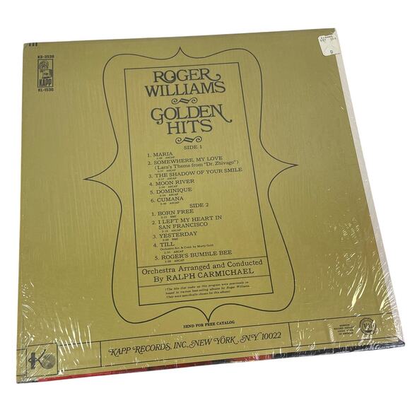 Vintage 1967 Rogers Williams Golden Hits Kapp Records LP Vinyl Record - Picture 2 of 2